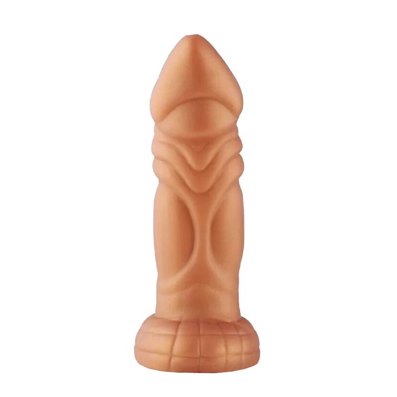 Вибратор-насадка реалистичный Hismith Slightly Curved Vibrating Silicone Dildo Monster Series 20,9 см Телесный (51143)