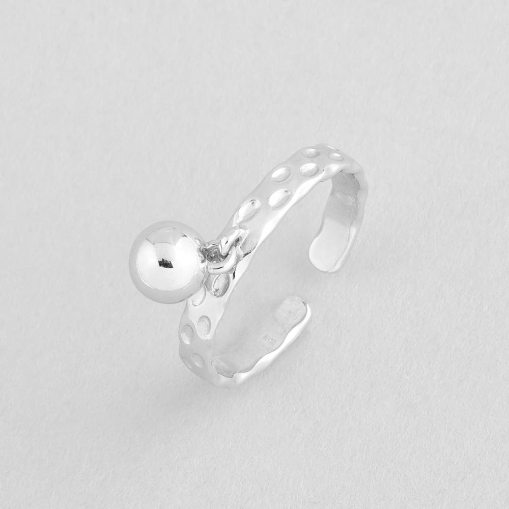 Серебряное кольцо Minimal Сфера (8014)