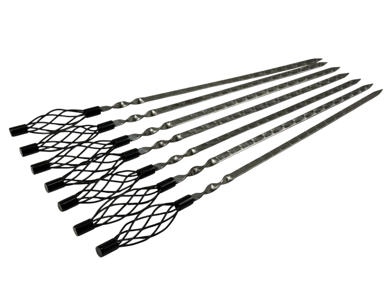 Набор шампуров GrillMaster SH-3122 из нержавеющей стали 3 мм 65 см 7 шт. Серебристый (10-164-SH-3122)