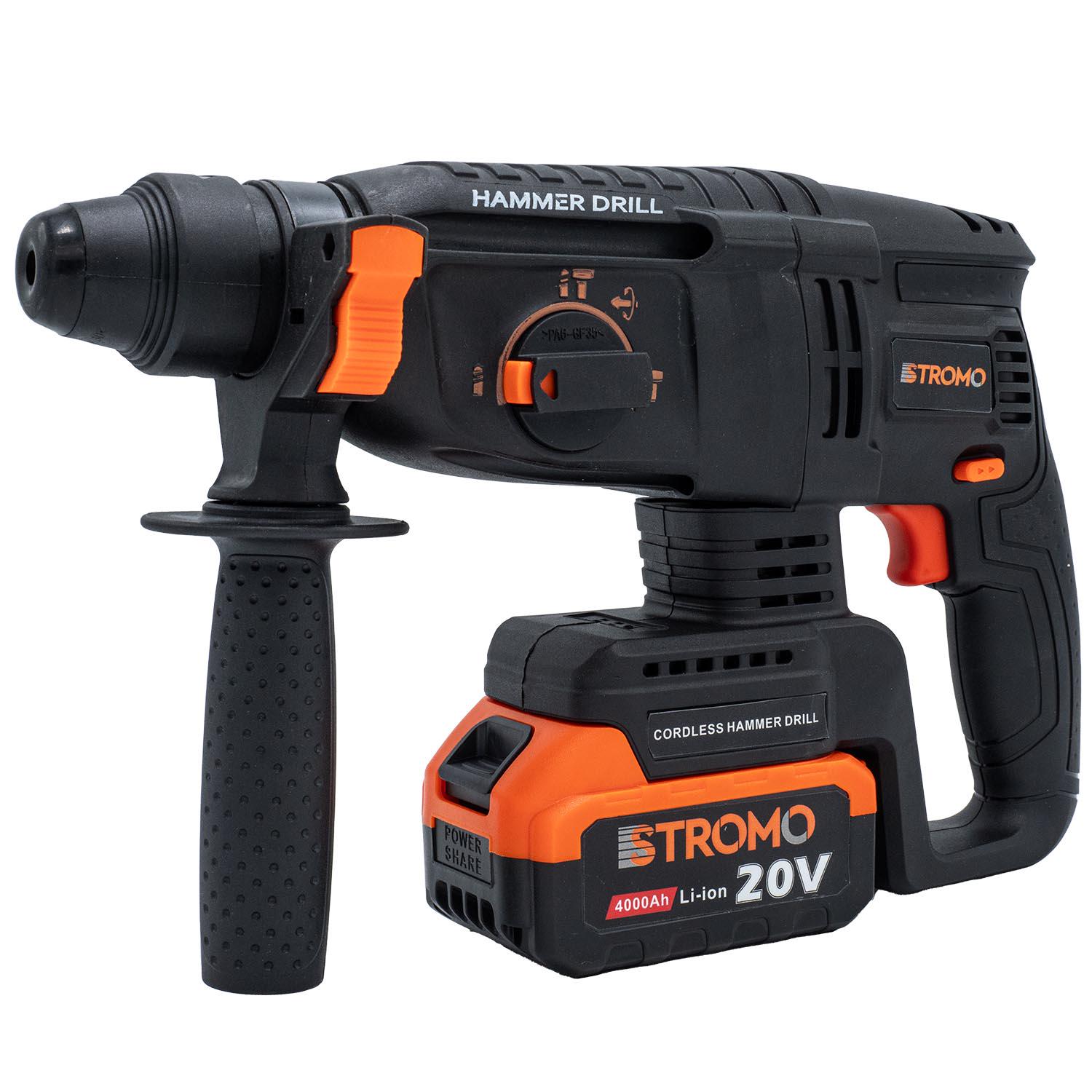 Перфоратор акумуляторний STROMO AHA-20 з акумулятором та зарядним 20 В (300202)