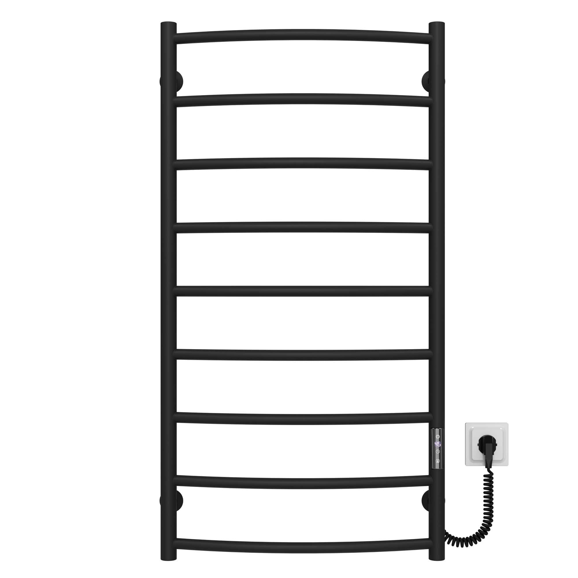 Рушникосушарка електрична Deffi Класік П9 JD03 праве підключення нержавіюча сталь 500х1000 мм Чорний (C.DK.100.50.9.E.B.R.1)