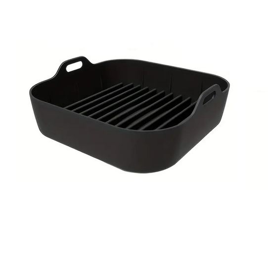 Форма квадратна силіконова для аерогрилю мультипечі та фритюрниці 20,5 см Чорний (UK-8990)