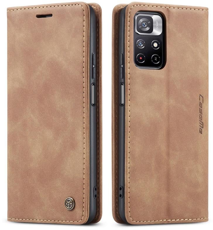 Чехол книжка с магнитом CaseMe для Xiaomi Poco M4 Pro 5G Brown (26391-30)
