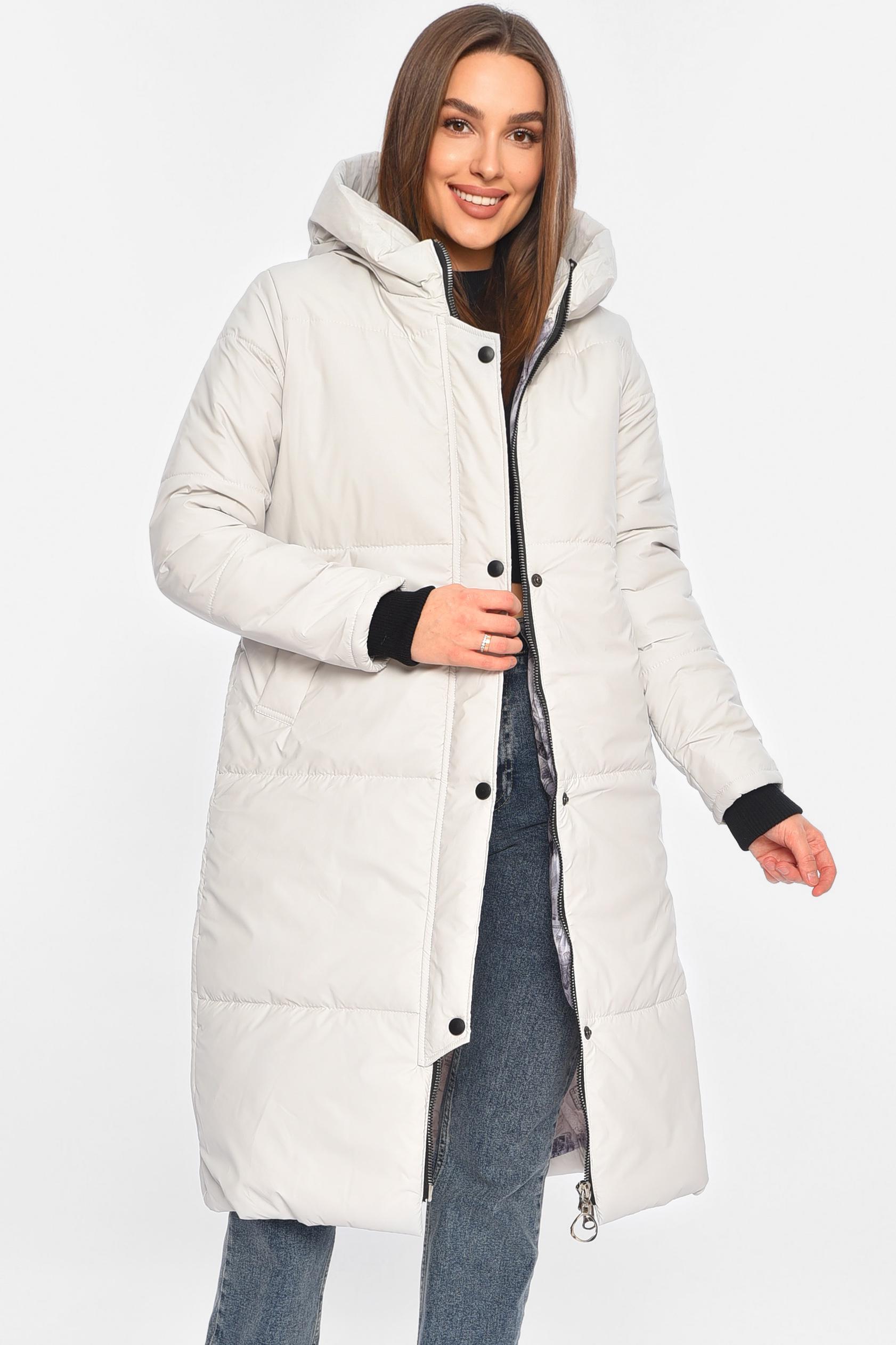 Куртка женская удлиненная демисезонная S Белый (196387)