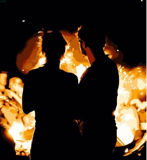 Картина по номерам Стратег Ситуеты в огне sk027 40x40 см (MTT-168158)