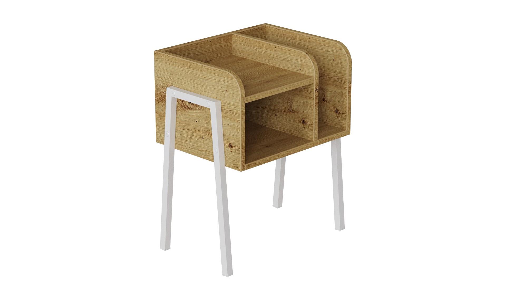Тумба модульная Ferrum-decor Амели металл/ДСП 16 мм 540x450x320 мм Белый/Дуб Артизан (FRD-103016)