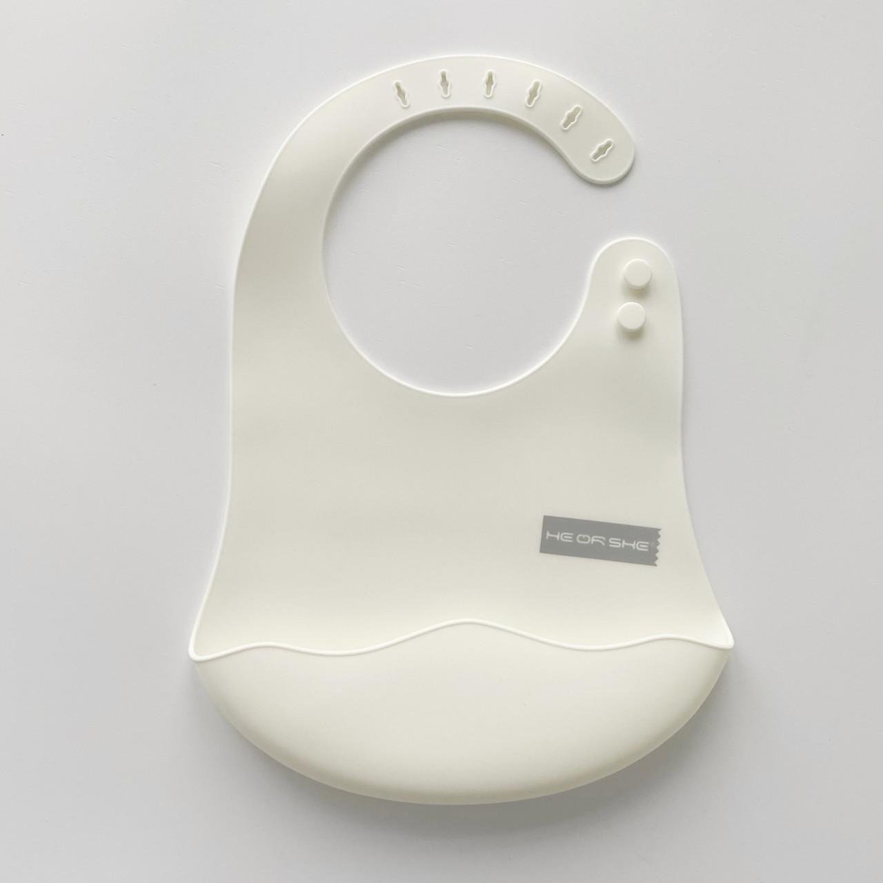 Слюнявчик силиконовый HEORSHE White