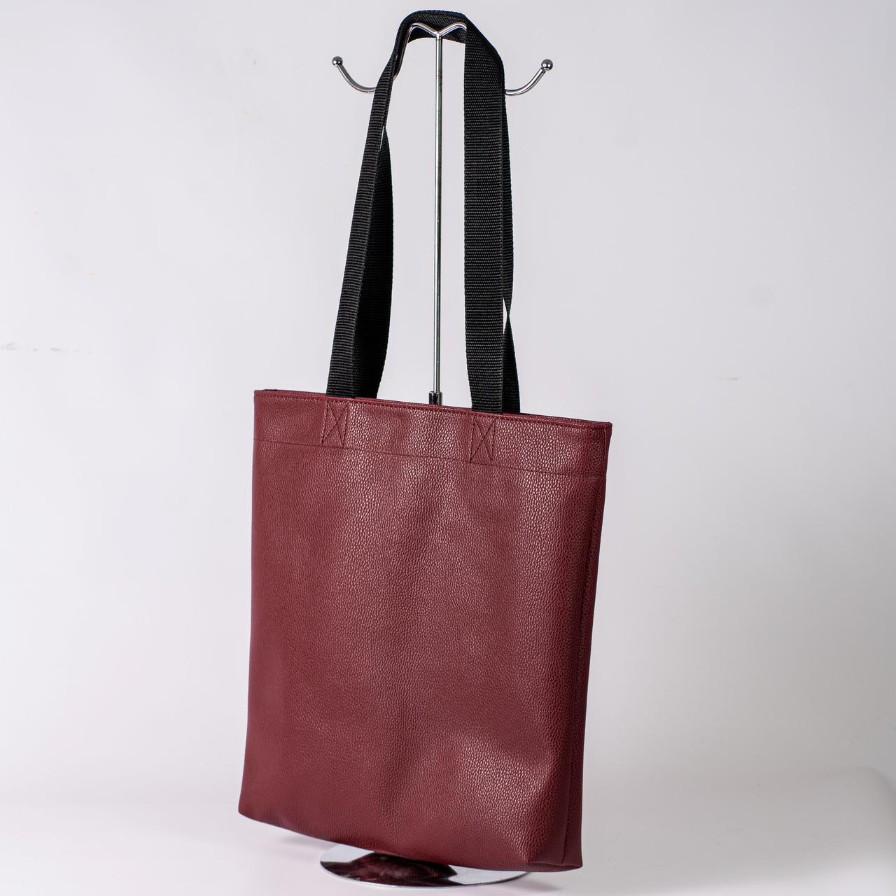 Сумка женская шопер XENIA № 35-24 из эко-кожи Бордовый - фото 2 Сумка женская шопер XENIA № 35-24 из эко-кожи Бордовый - фото 2