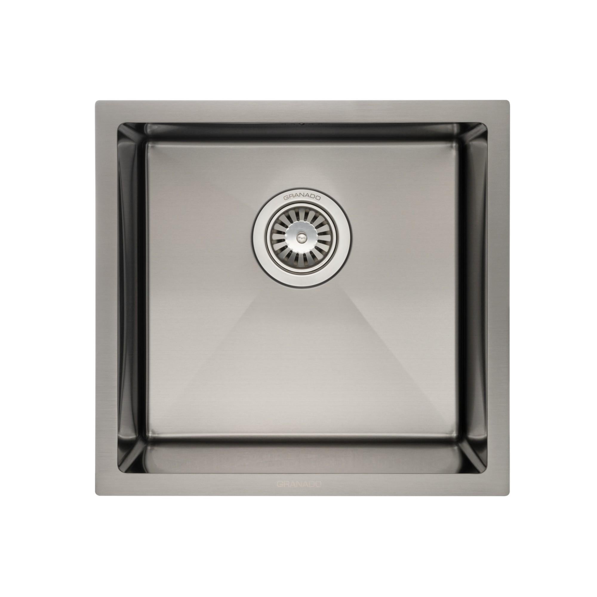 Мойка для кухни врезная Granado Under top STEEL S201 квадратная стальная 430x450 мм (GS08201B)