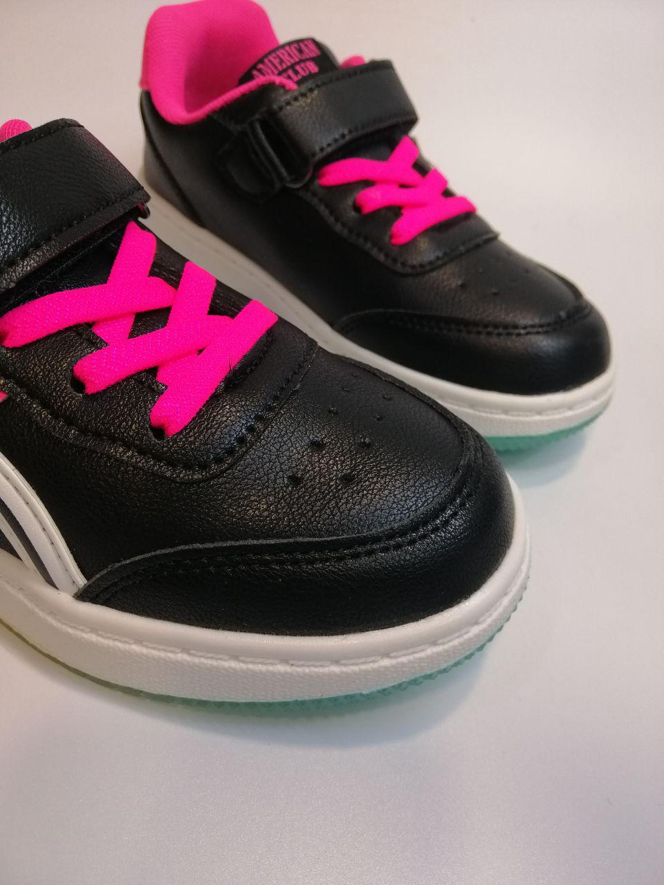 Кросівки для дівчинки American Club р. 32 20 см Чорний (71/33) - фото 4 Кросівки для дівчинки American Club р. 32 20 см Чорний (71/33) - фото 4