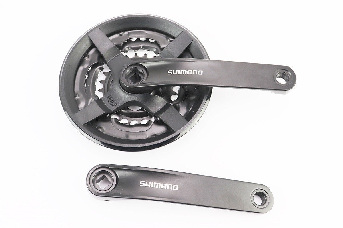 Шатуны Shimano для велосипеда квадрат 170 мм 42/34/24T алюминиевые (10033813)