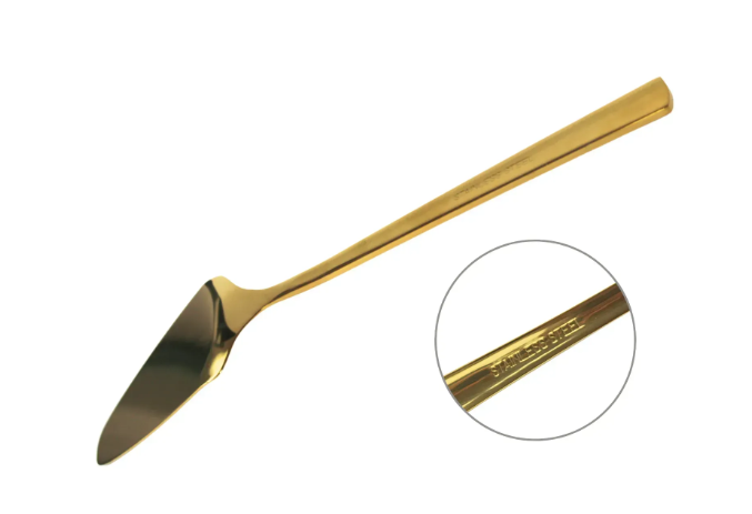 Лопатка кухонна з нержавіючої сталі 31 см Золотий - фото 3