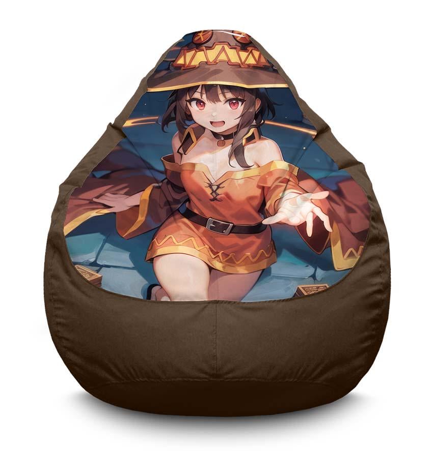 Кресло-мешок iPuff Megumin with fire Konosuba оксфорд XL 80x110 см Коричневый (116939) Кресло-мешок iPuff Megumin with fire Konosuba оксфорд XL 80x110 см Коричневый (116939)