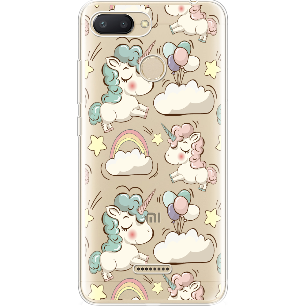 Чехол Boxface Xiaomi Redmi 6 Unicorns Прозрачный силикон (34858-cc2-34858)