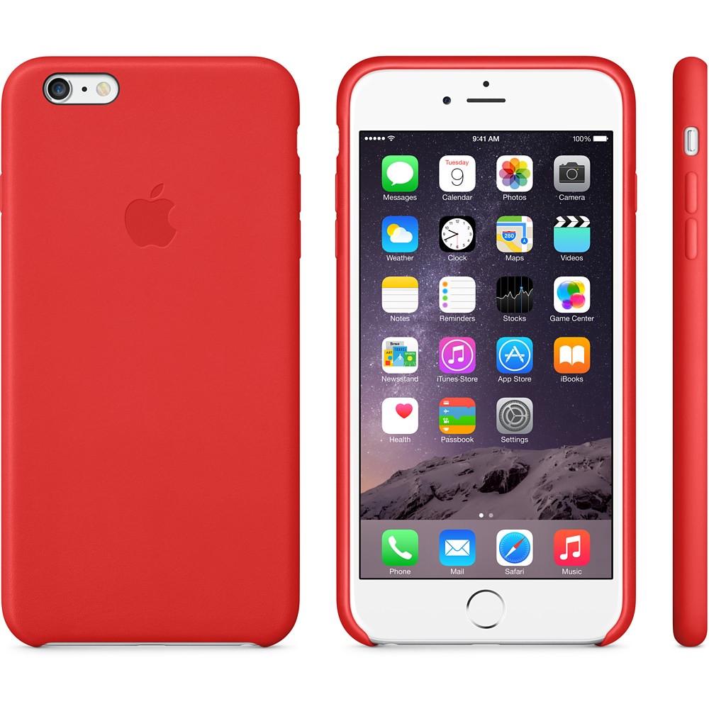 Чехол-накладка Apple Leather Case for iPhone 6 Plus, PRODUCT Red (MGQY2) Оригинал