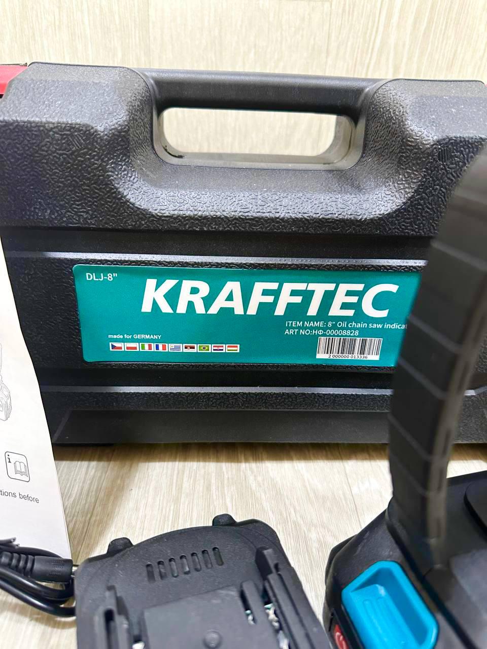 Пила ланцюгова Krafftec 36V 4Ah 1000 Вт АКБ 2 шт. в кейсі (27369375) - фото 3