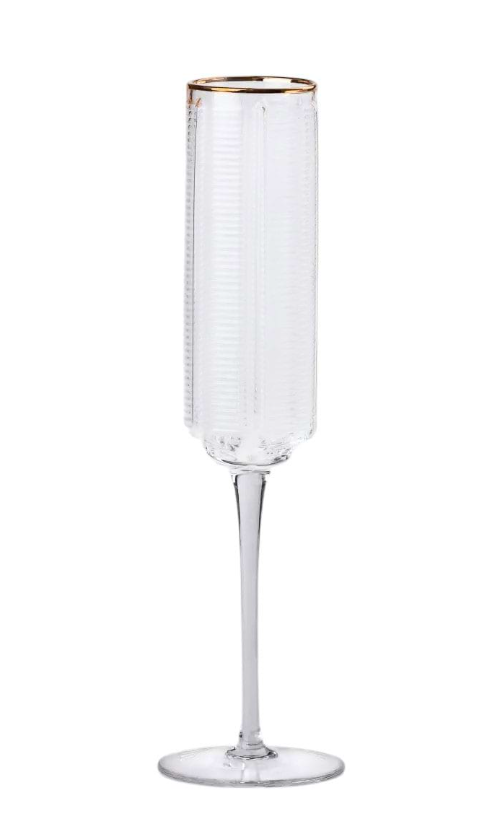 Набір келихів для шампанського Stunning 6 шт. по 300 мл Прозорий/Золотий - фото 2 Набір келихів для шампанського Stunning 6 шт. по 300 мл Прозорий/Золотий - фото 2