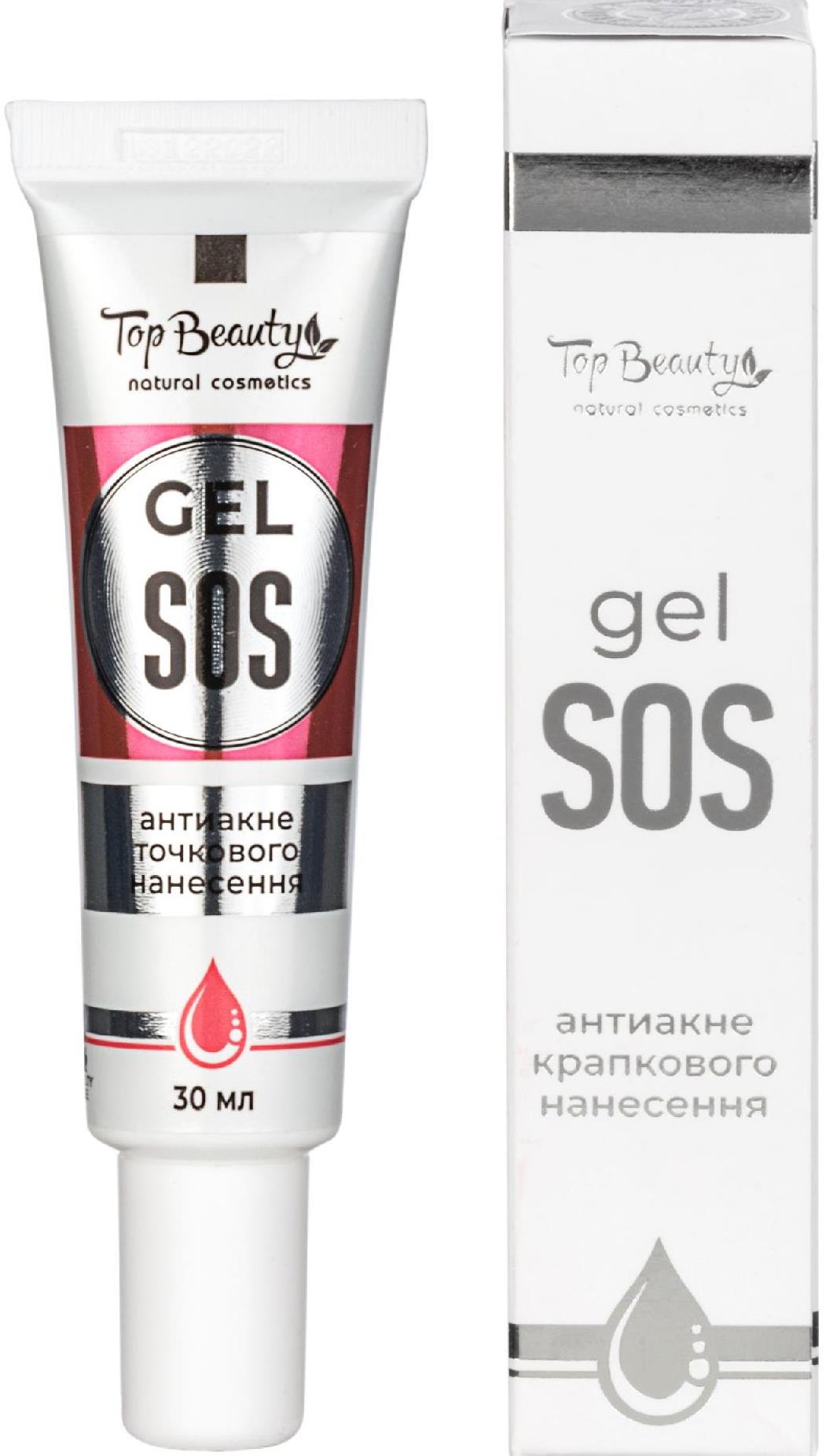 Гель антиакне Top Beauty SOS точечного нанесения 30 мл (18803)