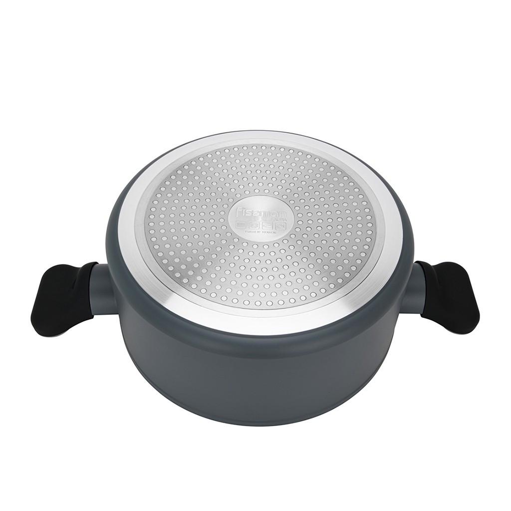 Кастрюля Fissman Laura с антипригарным покрытием Touch Stone и стеклянной крышкой 24х11 см 4,65 л (14477) - фото 6