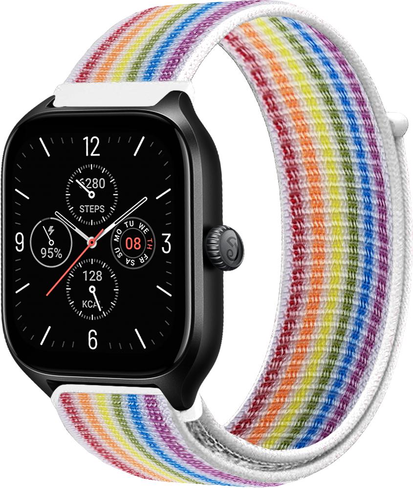 Ремінець нейлоновий Sport Loop для Amazfit GTS 4/Mini Rainbow (29522-6B) Ремінець нейлоновий Sport Loop для Amazfit GTS 4/Mini Rainbow (29522-6B)