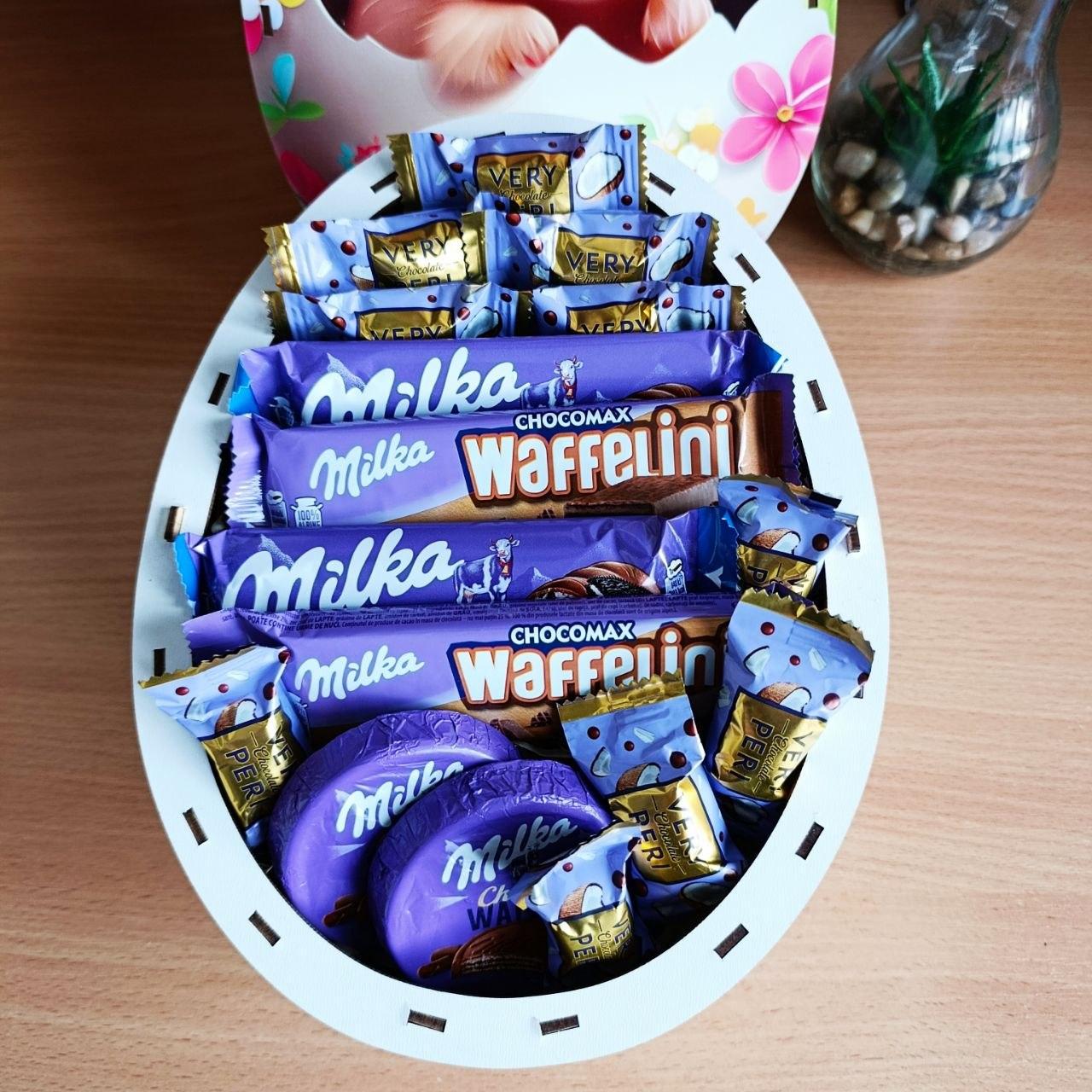 Бокс пасхальный со сладостью мелкая для ребенка или девушки (ar410-1)