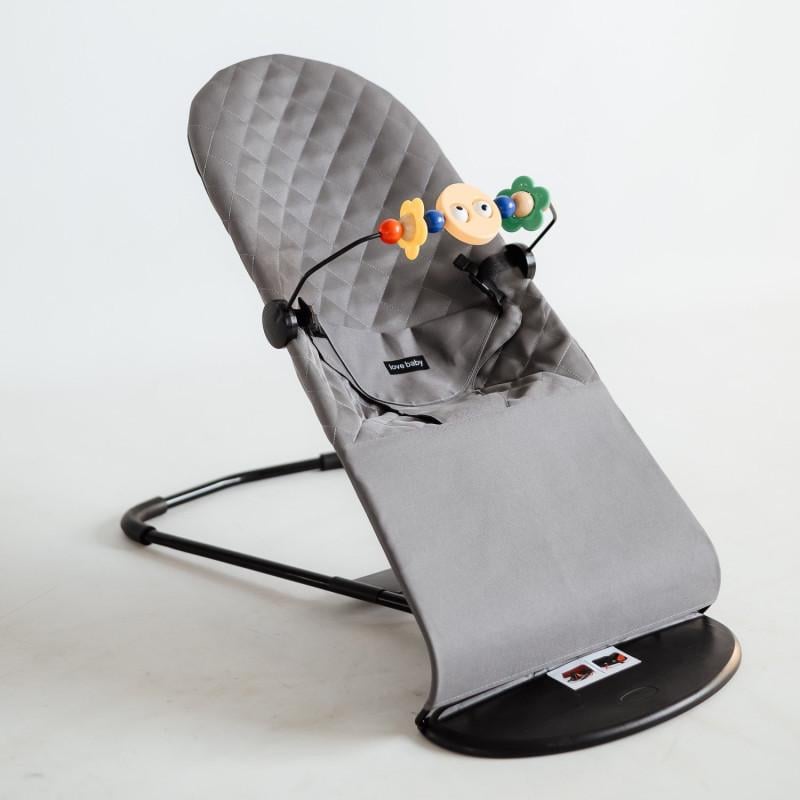 Детский шезлонг Love Baby кресло-качалка Серый (29482108)