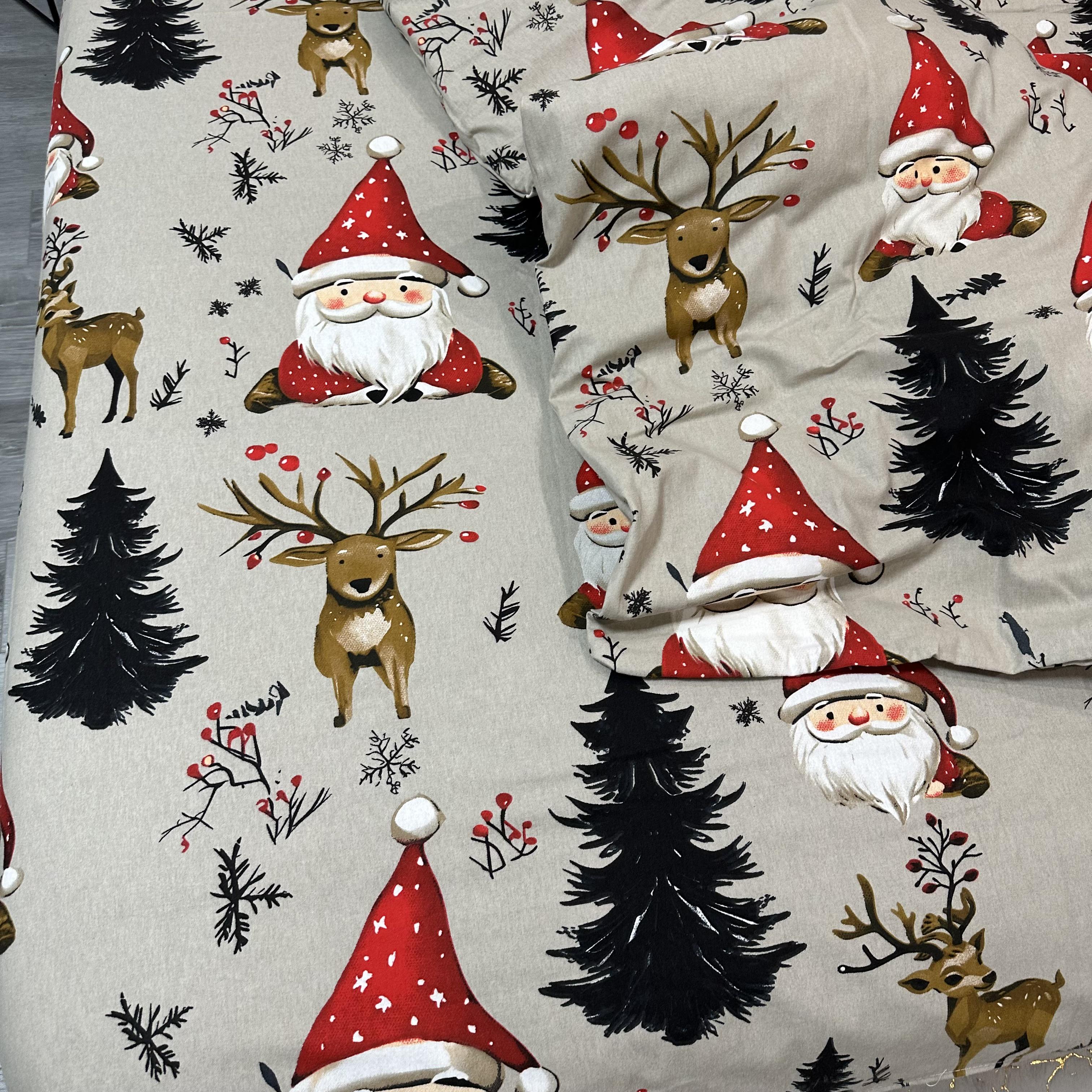 Комплект постільної білизни байкова Зимовий євро Сірий (байка 11-3) - фото 9 Комплект постільної білизни байкова Зимовий євро Сірий (байка 11-3) - фото 9