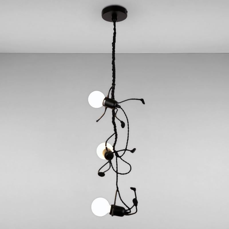 Люстра підвісна Light House LS-16310-3S BK на три лампи Чорний