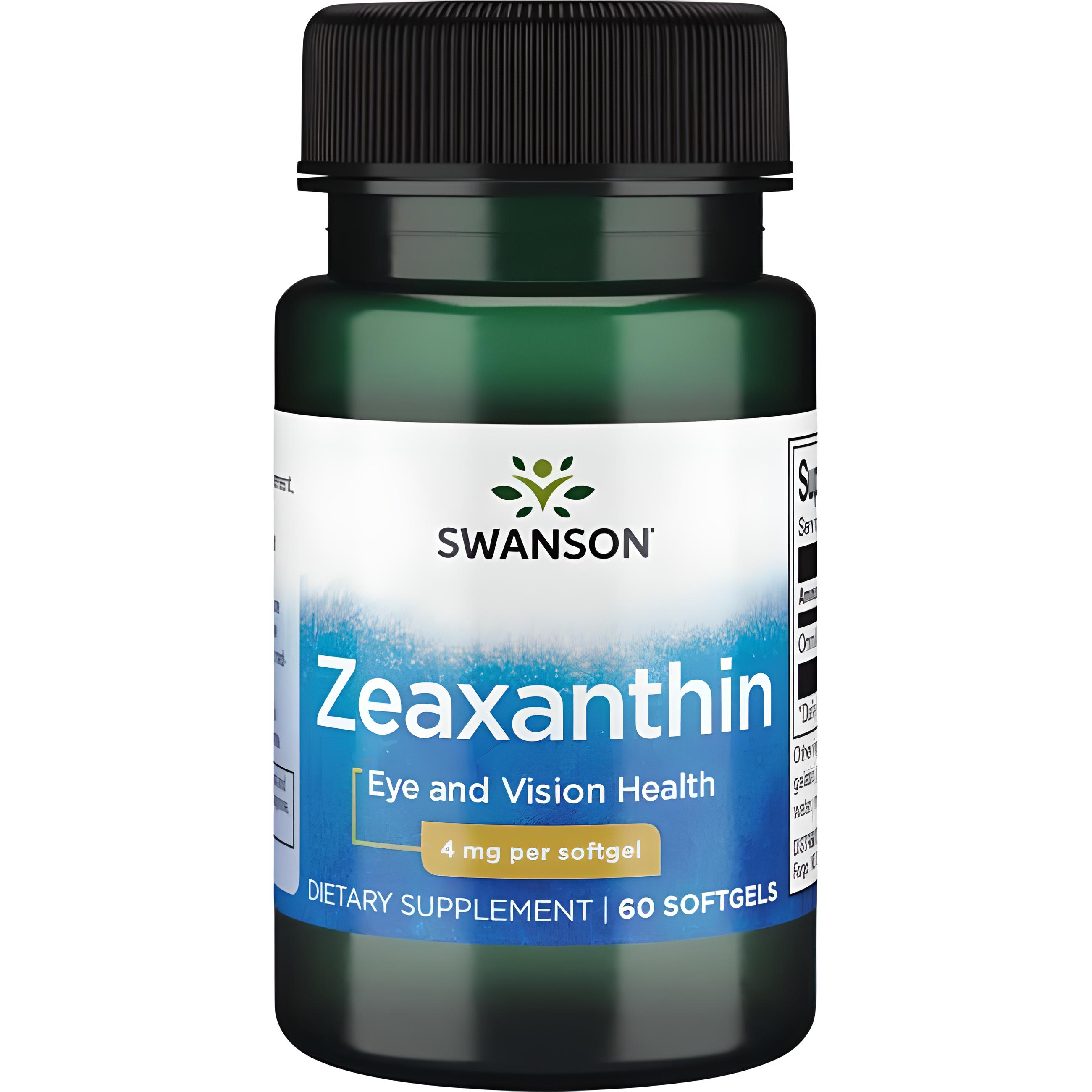 Антиоксидант Swanson Zeaxanthin 4 мг 60 Softgels