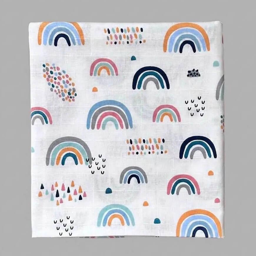 Пеленка детская BST двухслойная муслиновая 90х80 см Бежевый/Молочный (1cd5e1f6)