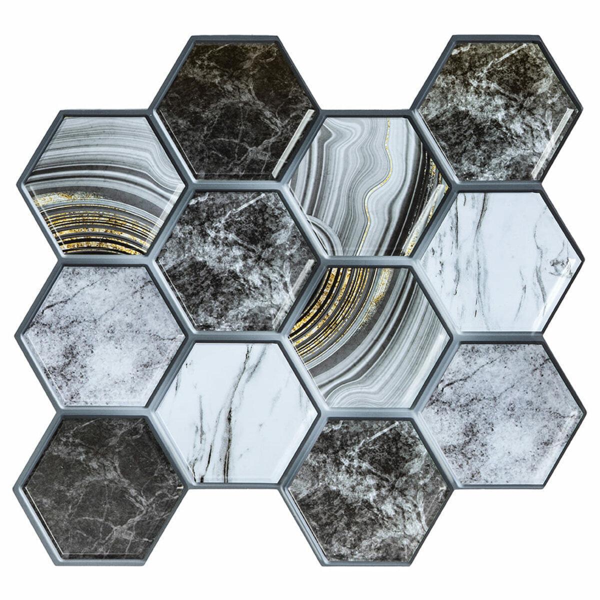 Плитка декоративная ПВХ на самоклеящейся основе соты СПП-500 280х300х5 мм (SW-00000524)