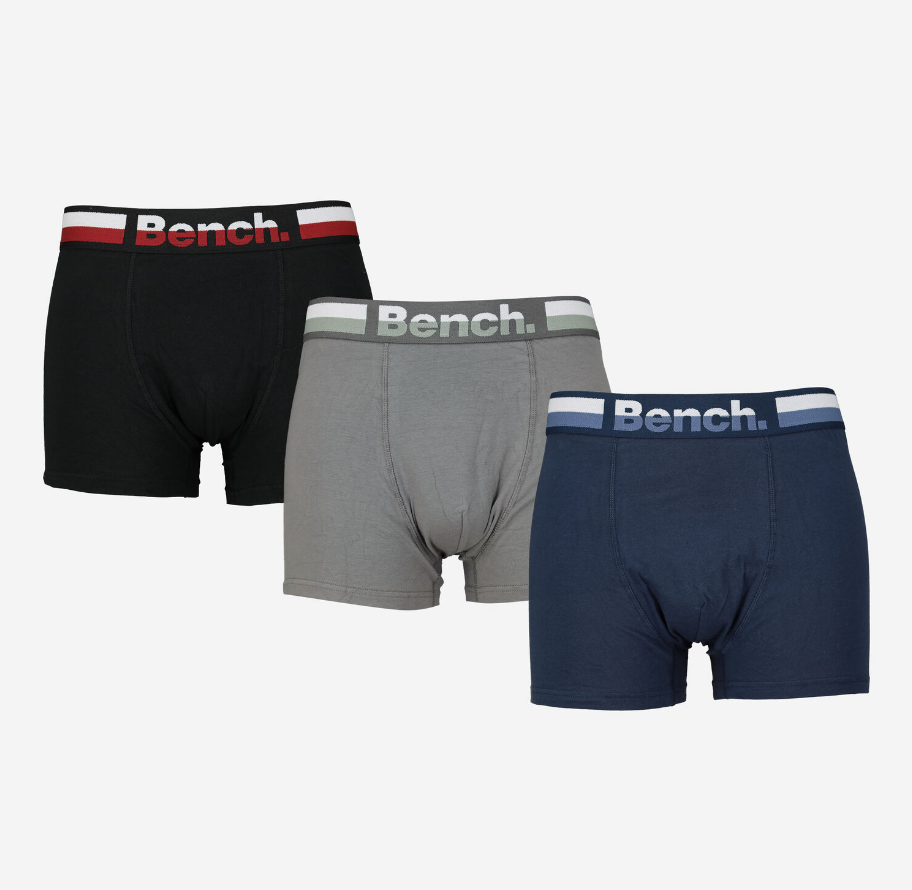 Набір трусів боксерів чоловічих анатомічних Bench Underwear Boxer Shorts 3 шт. S (34445465)