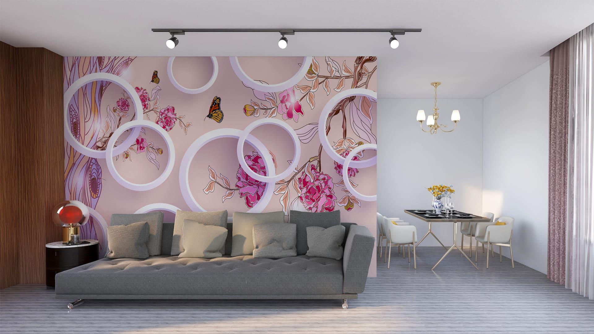 Фотообои флизелиновые Styleo Print-walls Круг нежности 0728 300х250 см (Pw-0728/2)