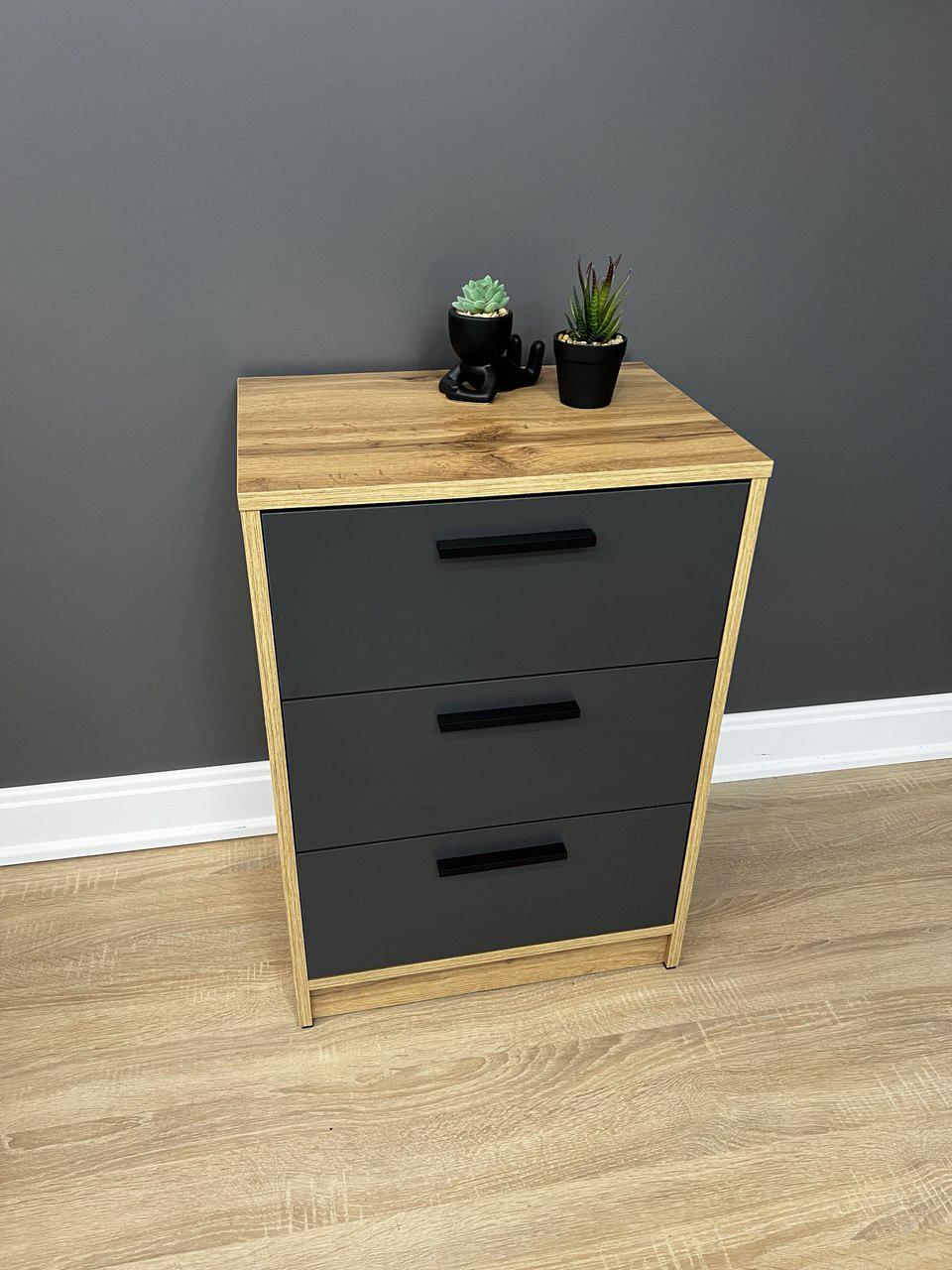 Комод Асті 700х494х354 мм Дуб аппалачі/Антрацит - фото 2 Комод Асті 700х494х354 мм Дуб аппалачі/Антрацит - фото 2