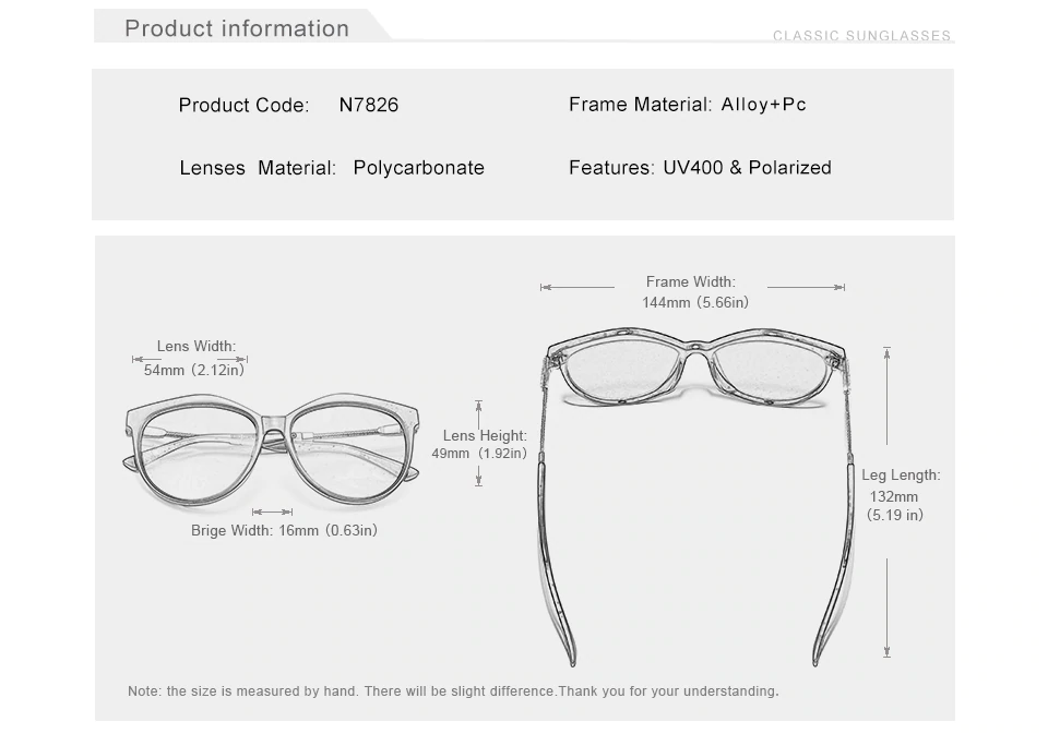Солнцезащитные очки женские KINGSEVEN DESIGN N7826 Кошачий глаз с градиентными линзами Розовый - фото 3
