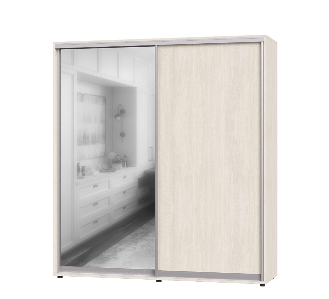 Шкаф-купе двухдверный Эверест ШК-05 190х60х220 см 
Дуб Молочный (07337)