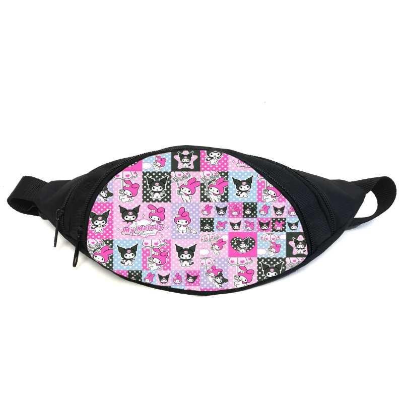 Поясная сумка-бананка Cappuccino Toys GB Kuromi Hello Kitty 04 Черный (2384949757)