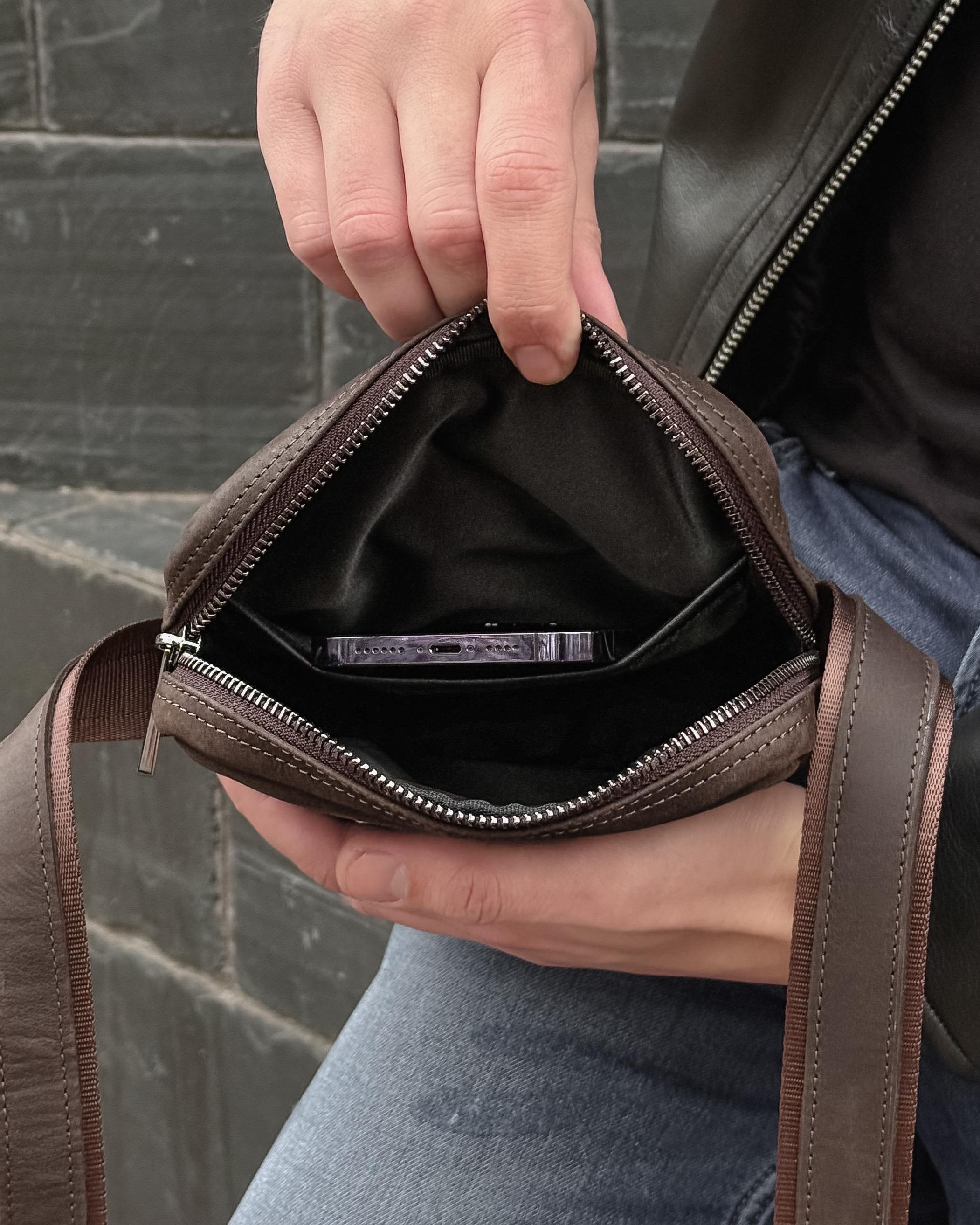 Сумка кожаная Legessy CH 006 Коричневый (CH 006 Brown) - фото 6