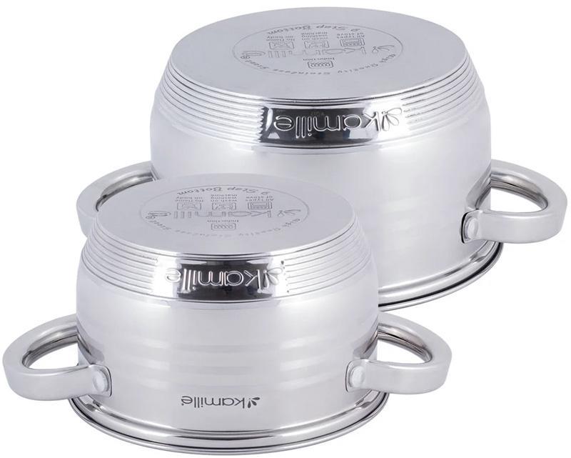 Набір каструль Desiree із нержавіючої сталі з мірною шкалою 1,5/2 л - фото 3 Набір каструль Desiree із нержавіючої сталі з мірною шкалою 1,5/2 л - фото 3