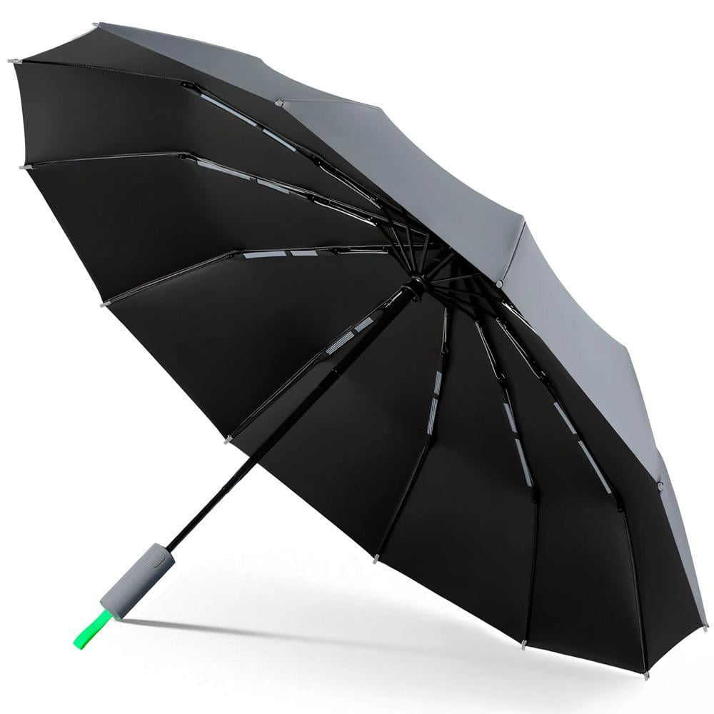 Парасолька автоматична двошарова від дощу і сонця LOSSO Elite 105 см Сірий (526302009) - фото 1
