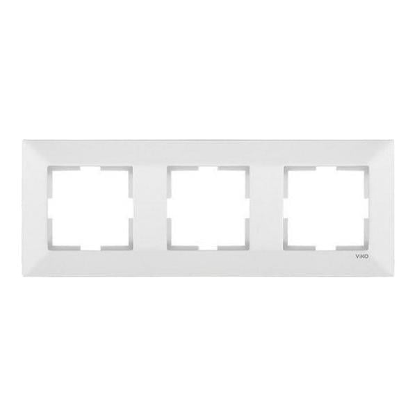 Рамка тримісна Viko Meridian горизонтальна Білий (90979013-W)