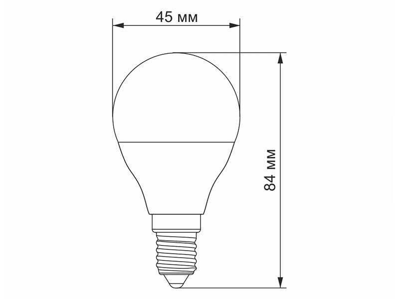 Світлодіодна лампа TITANUM G45 6W E14 4100K 220 V (TLG4506144) - фото 3