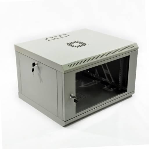Шафа 6U економ акрилове скло 600x500x373 мм Сірий (42700)