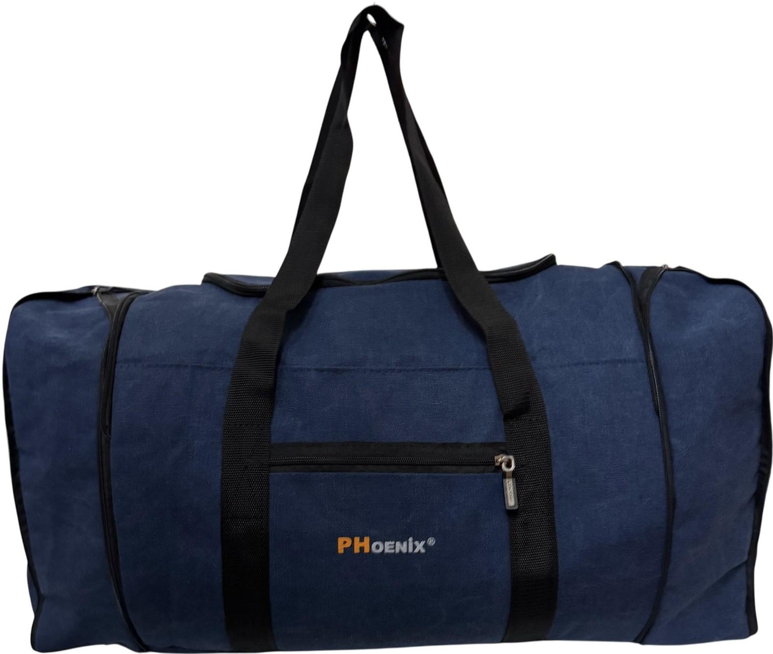 Сумка велика дорожня з кишенею на блискавці 90 л Синій (3370)