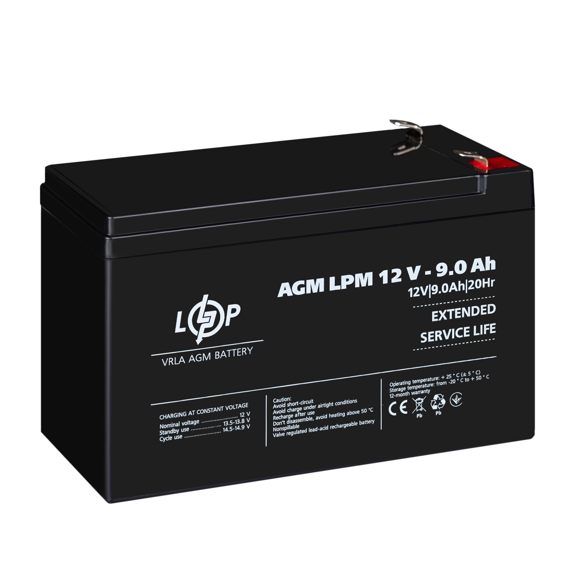 Аккумулятор AGM LPM 12V-9 Ah (3866) - фото 4