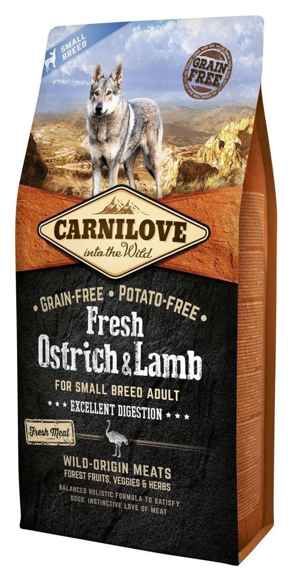 Корм беззерновой для собак мелких Carnilove Fresh Ostrich&Lamb всех пород с ягненком и страусом 6 кг (1789927854) - фото 1