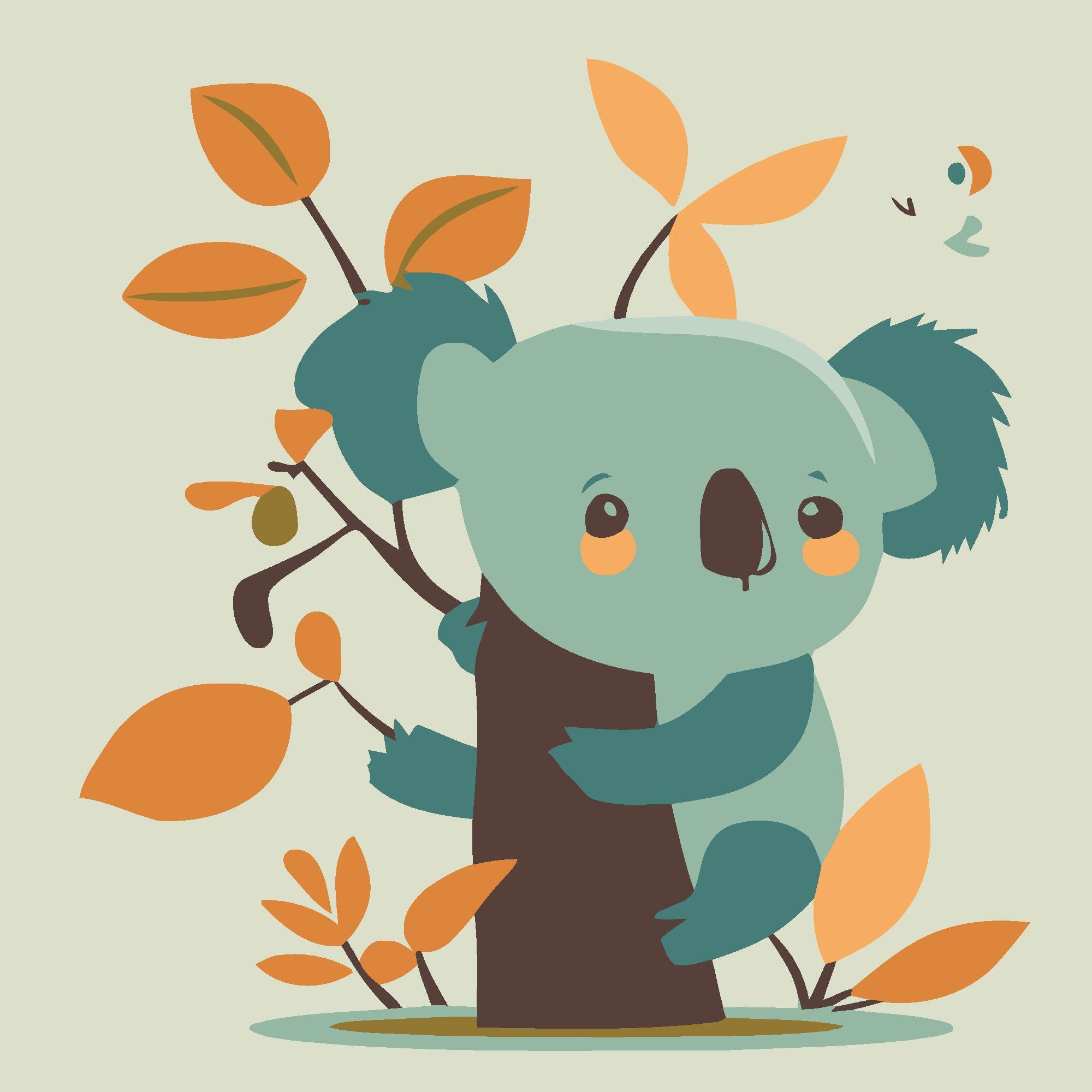 Картина по номерам Strateg Коала на ветке 20x20 см (Str-HH7091)