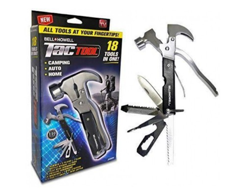 Набір інструментів із чохлом багатофункціональний молоток-цвяходер (Tac Tool 18в1) - фото 5