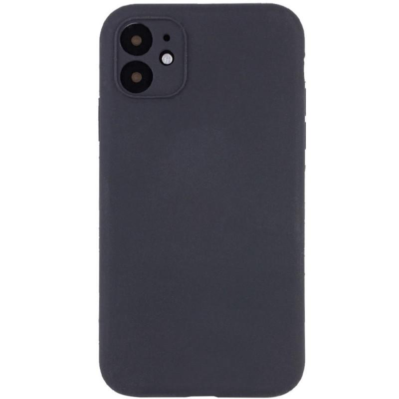 Противоударный чехол Silicone Case Full Camera Protective (AA) NL для Apple iPhone 12 (6.1") Серый / Dark Gray
