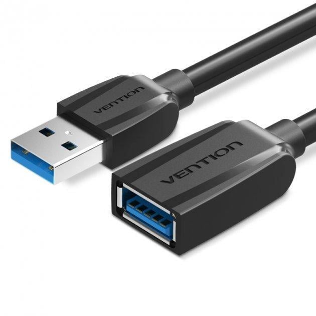 Удлинитель Vention USB-USB 3.0 F/M Flexible Round 5Gbps 1,5 м Black (VAS-A45-B150)
